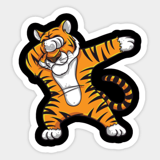 Funny Dabbing tiger shirt - perfect gift for kids Sticker